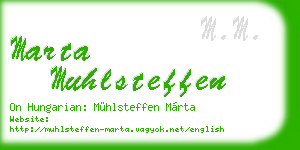 marta muhlsteffen business card