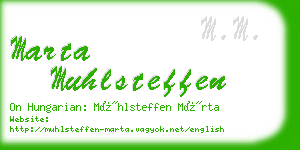 marta muhlsteffen business card